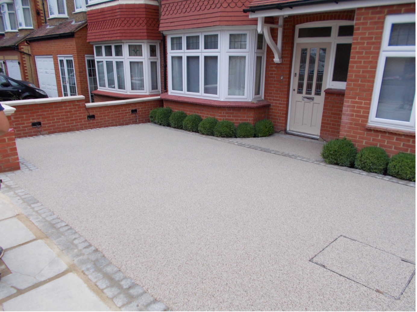 Grey resin bound driveway at a UK property